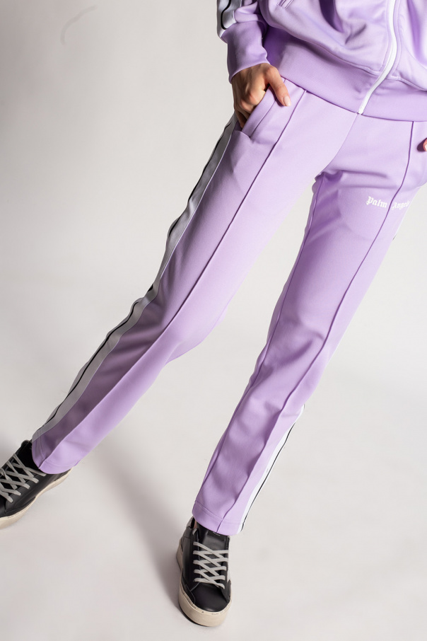パンツ PALM ANGELS Woman Pants Navy PWCA119F23FAB001 4610 Palm Angels - Track-pants with contrasting side stripes
